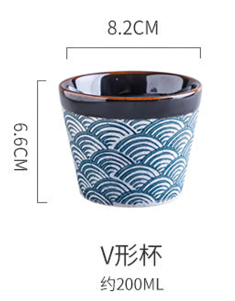 Ceramic Teapot Crockery Portable Kettle Tea Cup Blue Wave Water Ware Porcelain Chinese Kung Fu Drink Ware For Tea Ceremony
