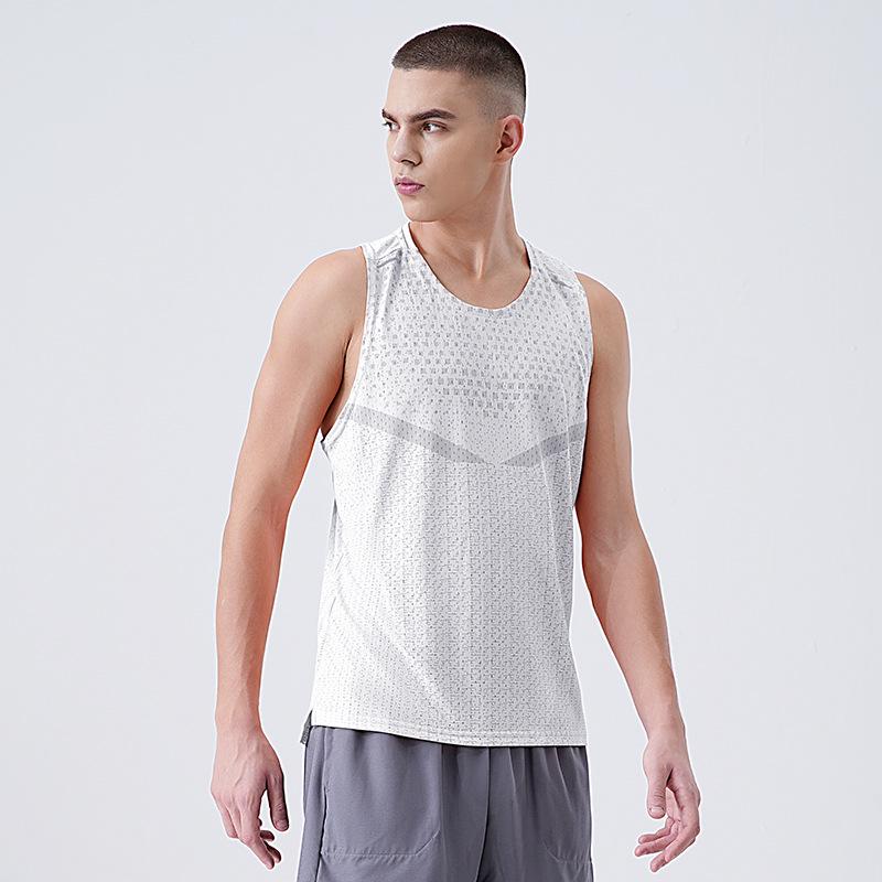 

Мужская быстросохнущая спортивная майка без рукавов для бега и фитнеса 2XL белый