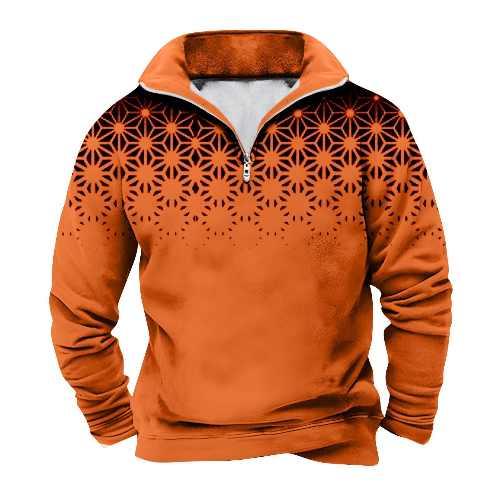 

Мужской винтажный спортивный свитер с длинным рукавом и высоким воротником на молнии до половины