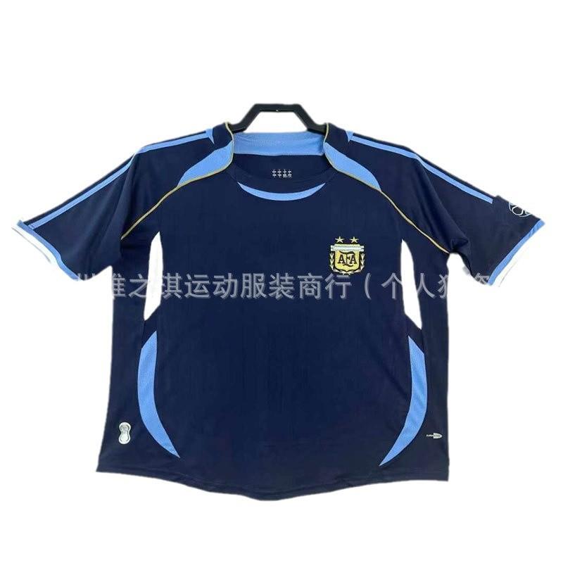 Retro Argentina National Team Soccer Jersey Vintage Football Shirt Men Women Modal Short Sleeve Training Top
