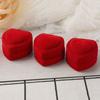 Ring Storage Box Exquisite Flocking Heart Shape Gift Jewelry Organizer for Engagement