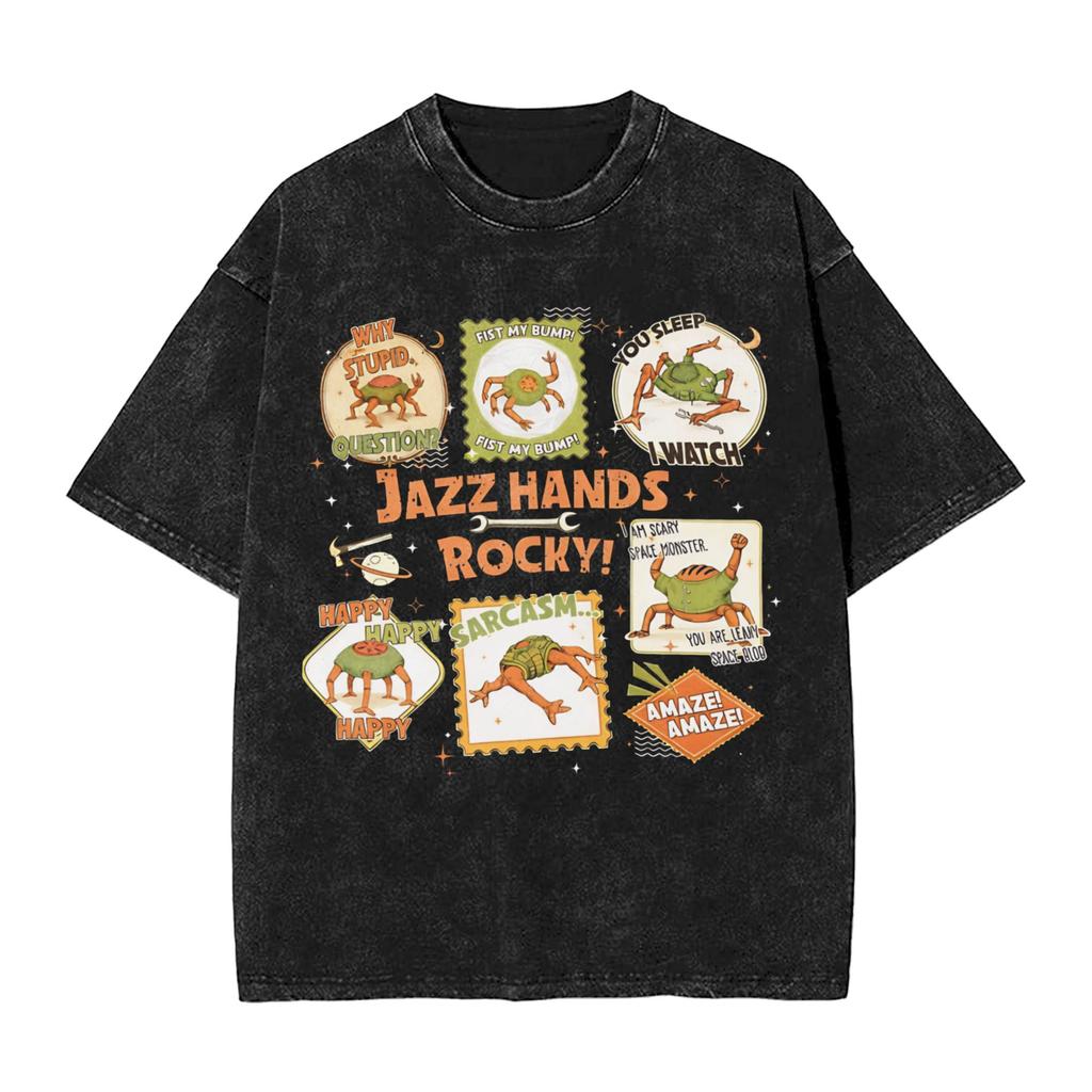 Streetwear T Shirt Rocky Tau Ceti Home Of Astrophage Amaze Jazz Hands Hail Mary Book Cotton T Shirts Hipster Tshirt For Men