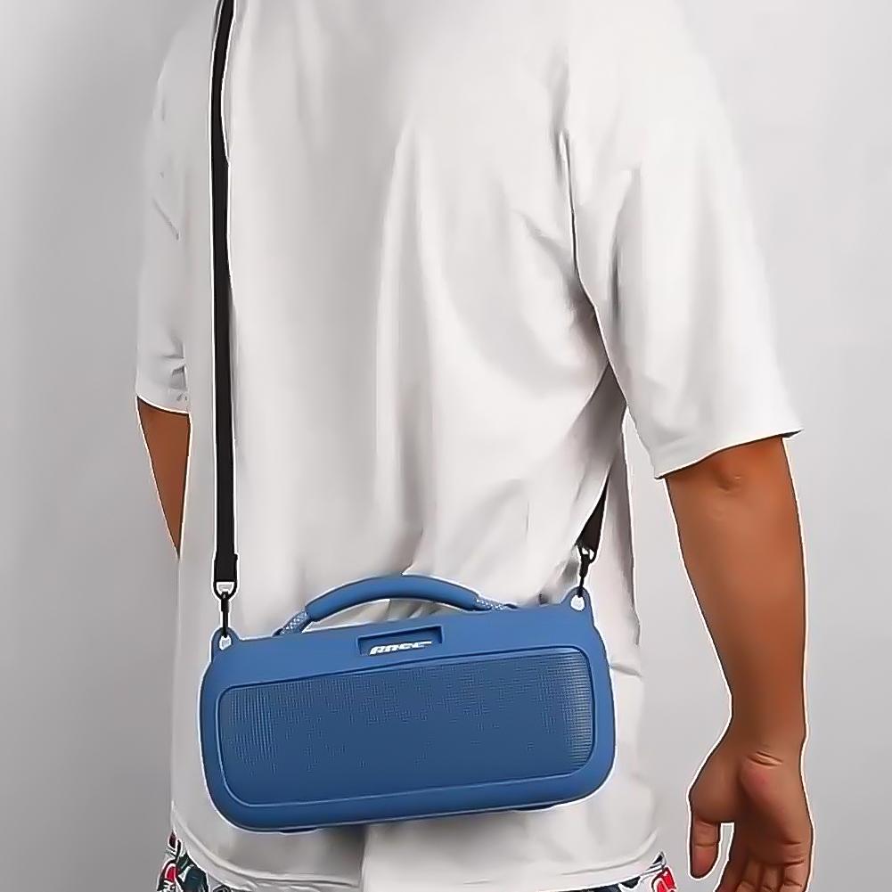 Silicone Cover Case Shockproof Protective Case Cover Skin with Shoulder Strap Speakers Pouch Bag for Bose SoundLink Max Speaker