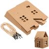80Pcs Decorative Khaki Paper Candy Boxes for Festive Storage