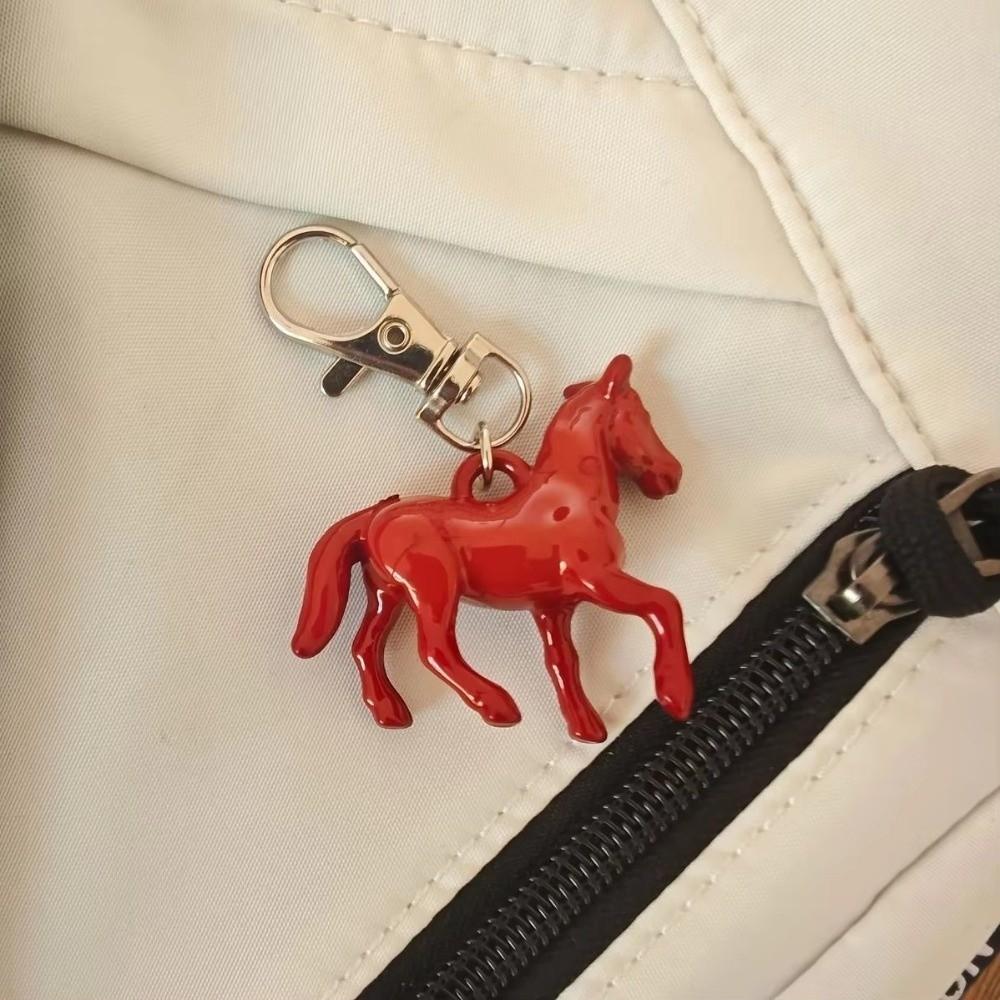 Mini Horse Pendant Keychain Cartoon Car Key Chain Zodiac Horse Keychain  Backpack Decoration