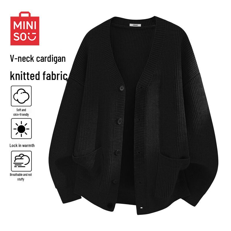 

MINISO Men s V-Neck Knit Cardigan M