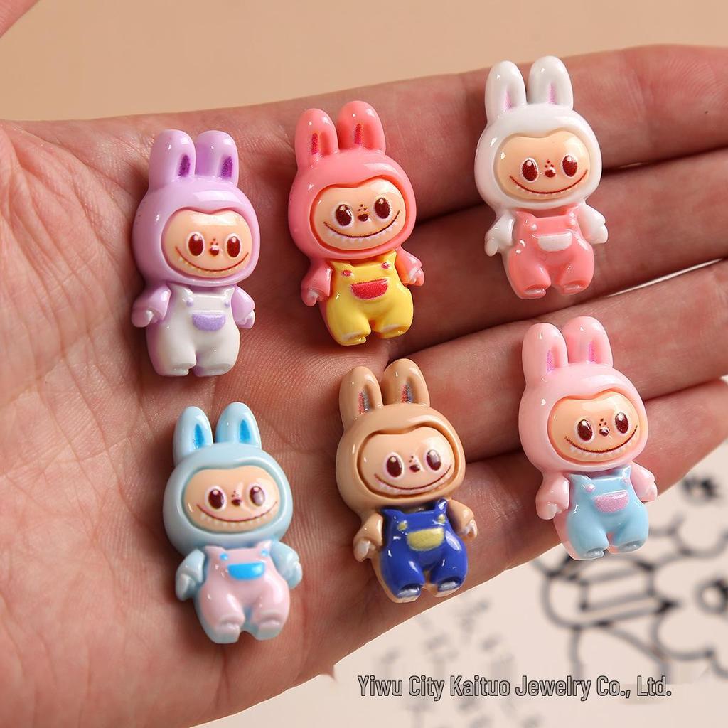 Glossy Cartoon Doll DIY Accessories: Phone Case, Hair Clips, Cup & Crocs Decorations