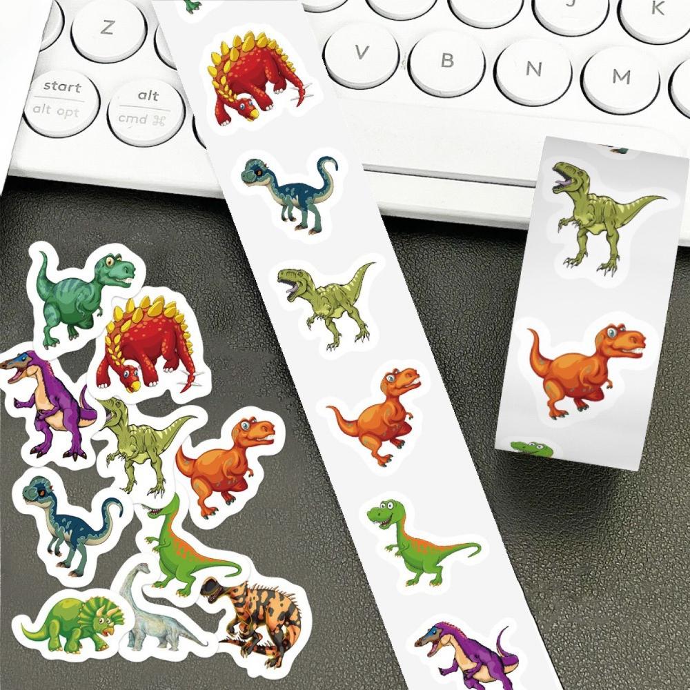 500pcs Dinosaur Stickers Colorful Self-Adhesive Decals Laptops Luggage Skateboards PVC Stickers Scrapbooking DIY Crafts Supplies