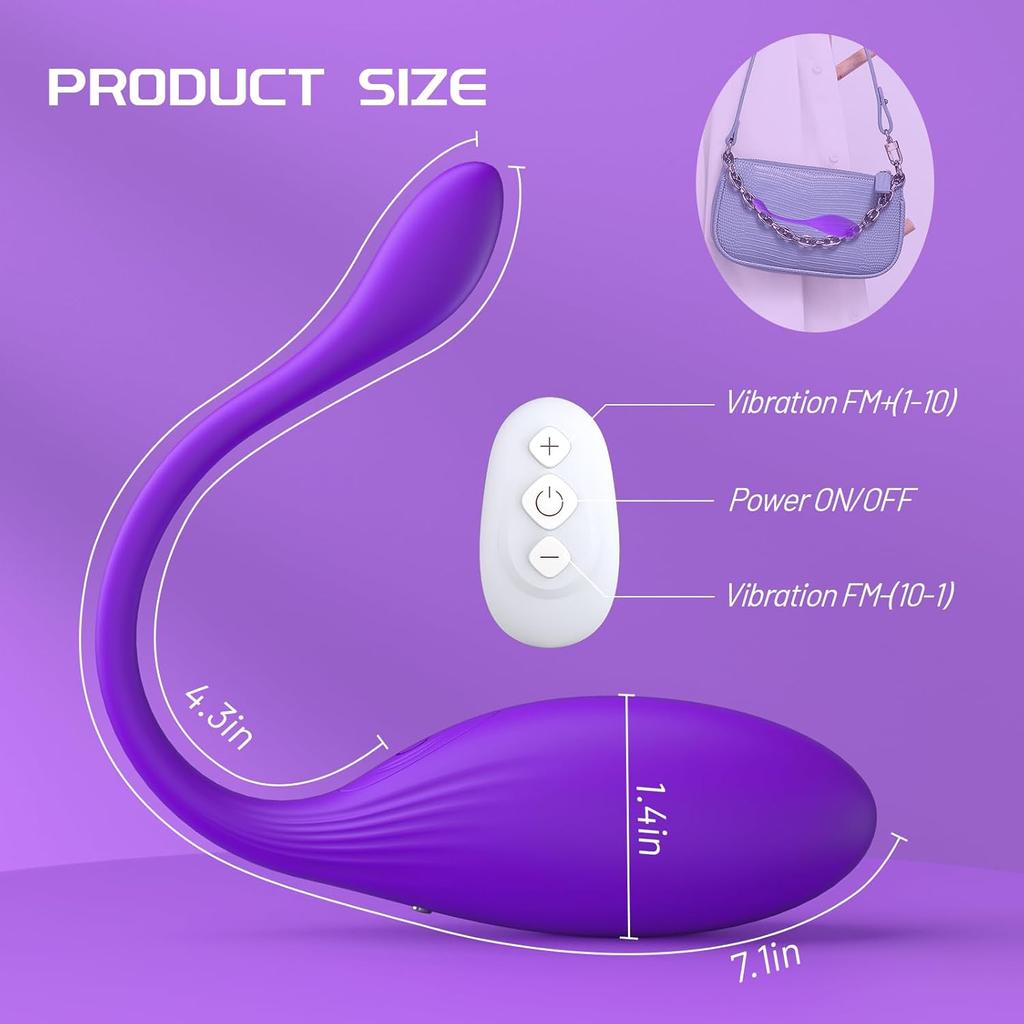 APP Remote Control Vibrator Sex Toys, Wearable Panty Mini G Spot Bullet Egg Vibrators with 10 Vibration Modes Adult Sex Toy for Women or Couples