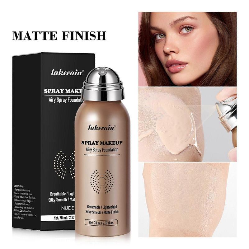 Airbrush Silky Mist Spray Foundation | Flawless Setting Spray Foundation for Mature Skin | Lightweight Long-Wearing Airbrush Makeup