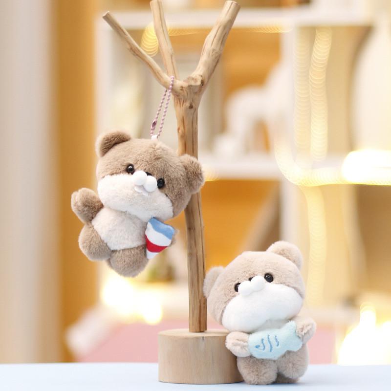 Adorable Mini Plush Otter And Beaver Stuffed Toy Keychain With Ultra Soft Pp Cotton Filling