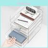 Boîte de rangement moderne en plastique pour dossiers avec tiroirs compacts pour l'organisation du bureau et les papiers