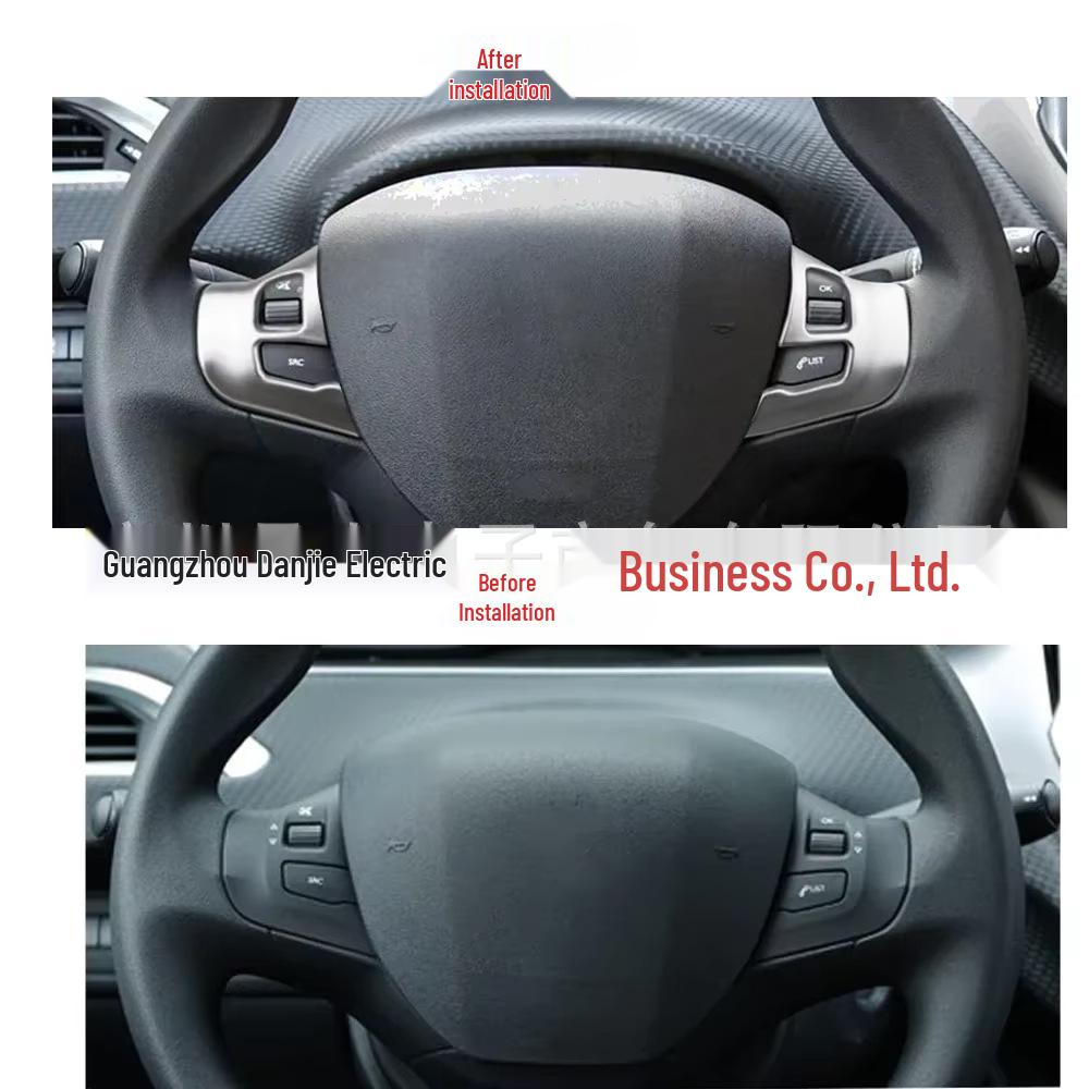 Peugeot 208 Steering Wheel Sticker Logo Badge Trim