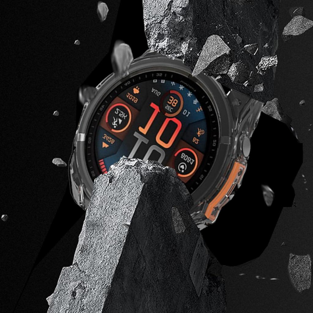 Compatible for Garmin Fenix 8 Case, TPU Silicone Slim Case Shock-Proof Cover All-Around Protective Bumper Shell Compatible for Garmin Fenix 8 43mm,