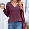 Women Tops Long Sleeve R-Neck Shirts Fall Fashion  Casual Business Tunic Blouses