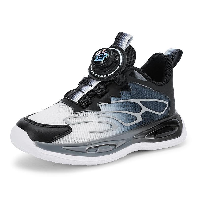 Boys' Sports Shoes 2025 Summer New Single-mesh Hollow Primary School Children's Shoes Boys Soft-soled Breathable Running Shoes