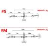 S M L Fishing Soft Lure Steel Wire Rig Double Triple Hooks Set With Screw Pin Soft Lure Stinger Rigs Fishing Tackle