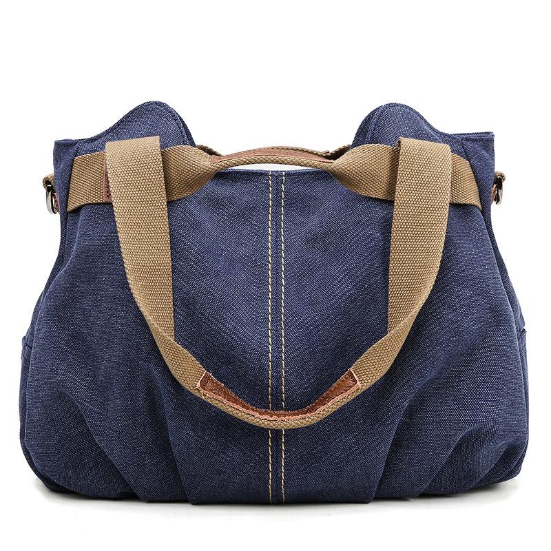 Sac bandoulière et sac à main décontracté en toile style coréen rétro 2026 pour femmes