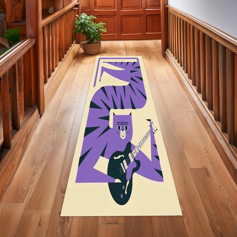 2D Printing Hand Drawn Cute Tiger Pattern Carpet No Holiday Decoration Non Slip Door Pads Suitable for Home Use Living Room Rug