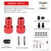 Presta Valve Adaptor for Schrader Pump F/V Valve Core Fitting Tool 2 In 1 Bicycle Nozzle Convertor Aluminum Anodized
