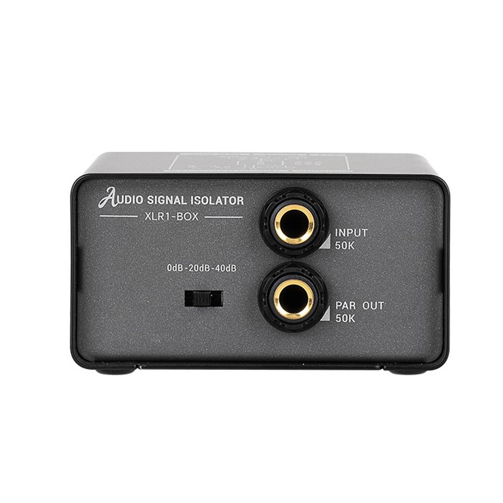 Sound Interface Ground Loop Isolator 3 Speed Gain Adjust Portable Signal Isolator Noise Reducer for Microphone Mixer