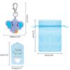 90Pcs/set Baby Shower Return Favors Elephant Keychains Organza Bags and Thank You Tags for Theme Party Favor Baby Kids