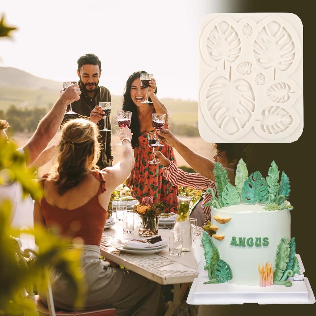 1 Pcs Turtle Leaf Silicone Mold, Hawaiian Style Cake Decoration Fondant Mold, Reble Leaf Chocolate Mold for Cupcake Topping Candy Sugar Craft Flower