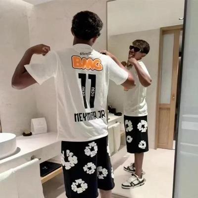 Vintage Santosi Family Football Jersey Kids 3D Printed T-shirt Junior Neymar Football Adult Short Sleeves Men Women Tee Top Oversized Y2k Clothing