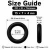 50Pcs Nitrile Rubber O-Rings Sealing Gasket, 2.5/3/4mm Thick OD 9/15/20/24mm Metric Seal for Automotive Machine Plumbing