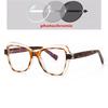 Leopard Frame Blue Light Blocking Prescription Glasses Women Myopia Spectacles -0.5 to -6.0 Spring Leg Oval