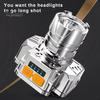 Outdoor LED Headlight 3 Modes Adjustable Life Waterproof Power Indicator Super Bright USB Rechargeable Fishing Riding Running Camping Headband Light