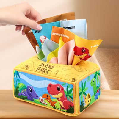 Non-Toxic Baby Draw Paper Towel Tearing Tissue Box Baby Puzzle Early Education Montessori Children Cloth Toys