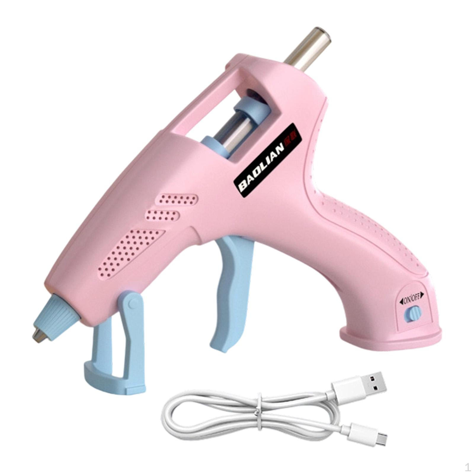 

Cordless Melt Glue with Aluminum Alloy Nozzle, Fast Heating, Portable for Crafts And Repairs рожевий
