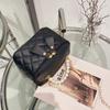 One shoulder crossbody embroidered rhombus women's bag trendy pearl chain versatile handbag