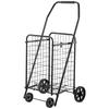 Shopping Cart, Folding Grocery Utility Cart with Swivel Wheels, 40.8 kg Large Load Capacity, Heavy Duty Rolling Laundry Basket Butler for Laundry,