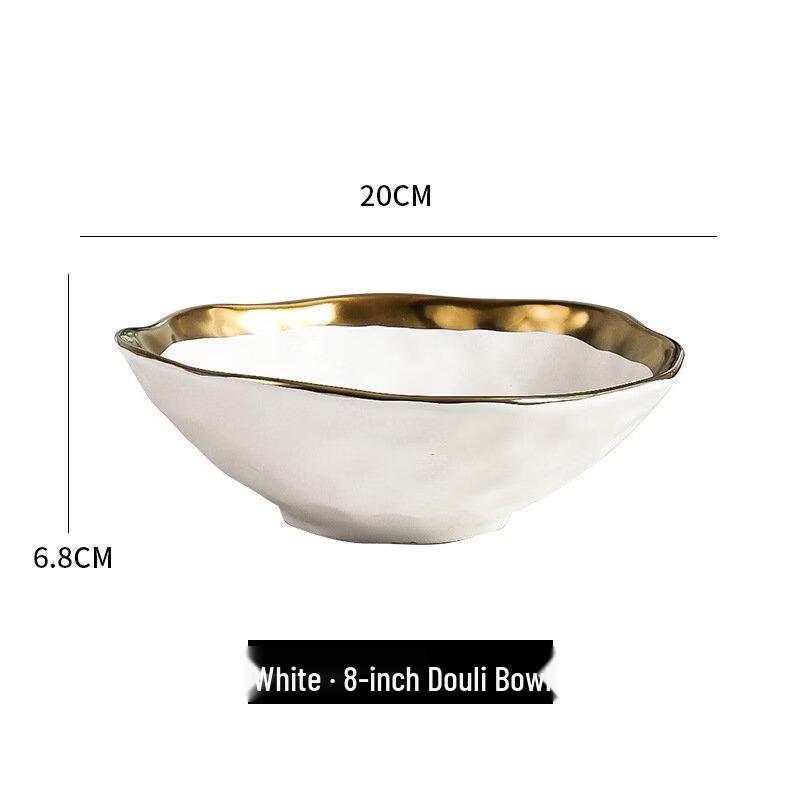 Abay Ceramic Gold Rim Douli Bowl