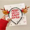 Vánoční čelenka Xmas Elk Horn Bell Flitr Vánoční gumička do vlasů Šťastný Nový Rok Fotorekvizity Veselé Vánoce Dekor Dárky pro děti