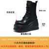 Martin boots women's platform mid-tube short boots 2025 autumn and winter new leather boots solid color simple side zipper fashion shoes