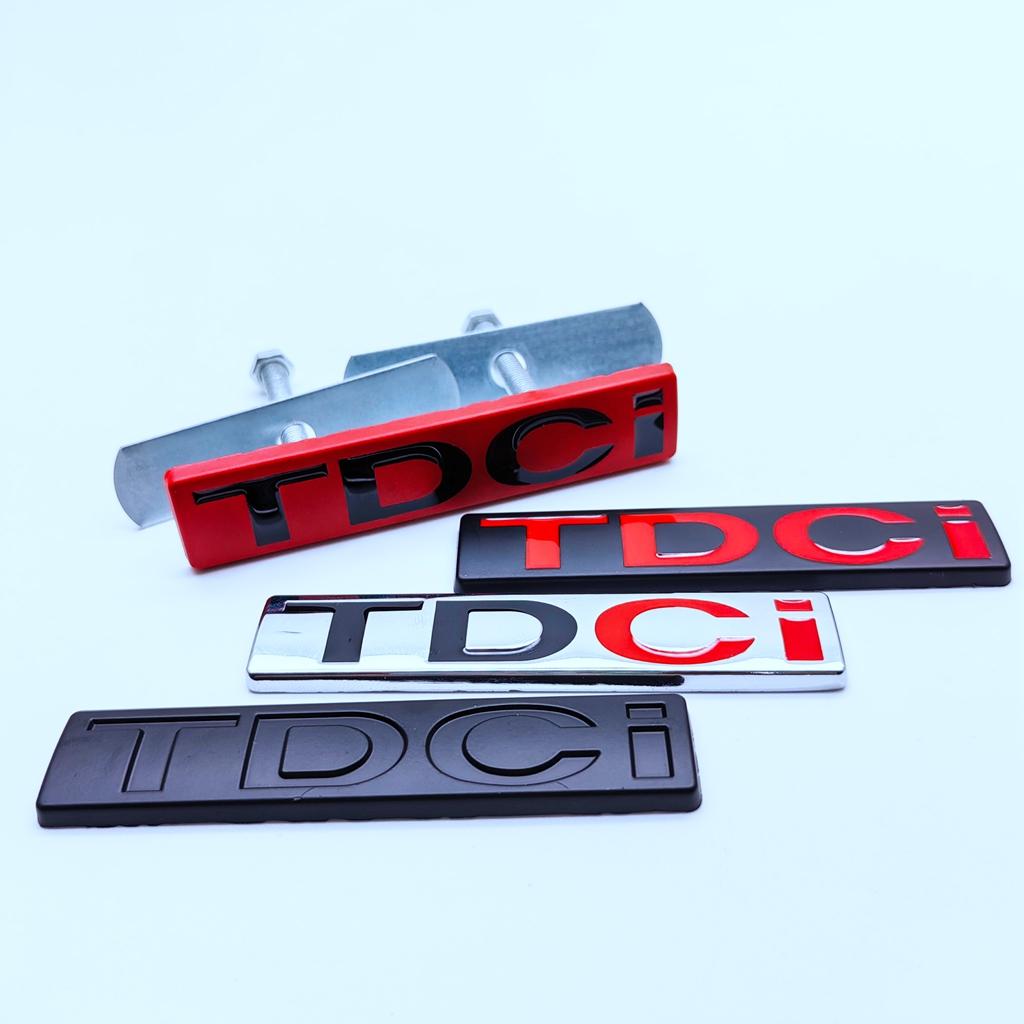 3D Metal TDCi Logo Car Rear Trunk Sticker Front Grille Emblem Fender Badge for Ford Fiesta Kuga Mondeo MK3 Focus MK2 Accessories