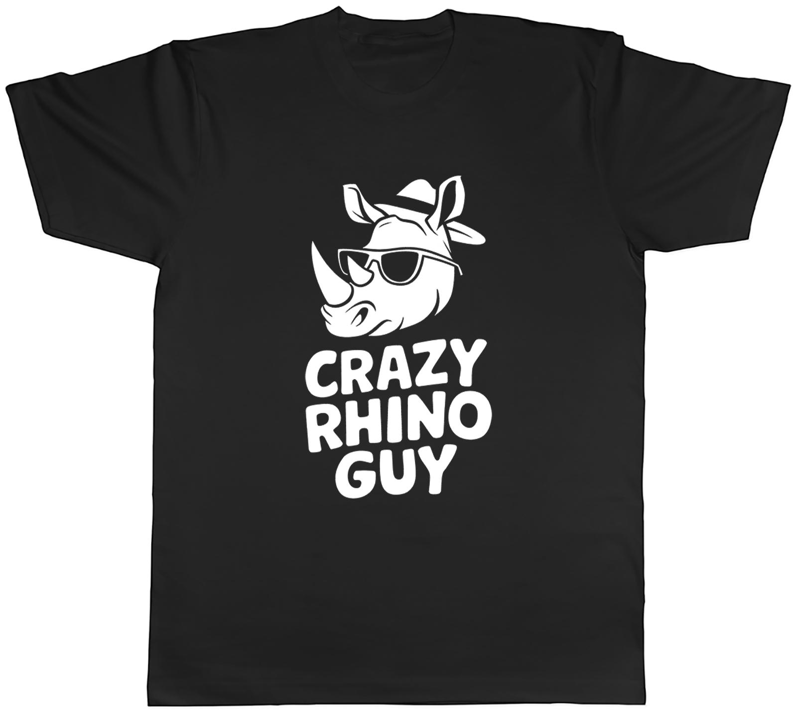 Crazy Rhino Guy Funny Rhinoceros Animal Kingdom Unisexs TShirt Tee Gift Top S