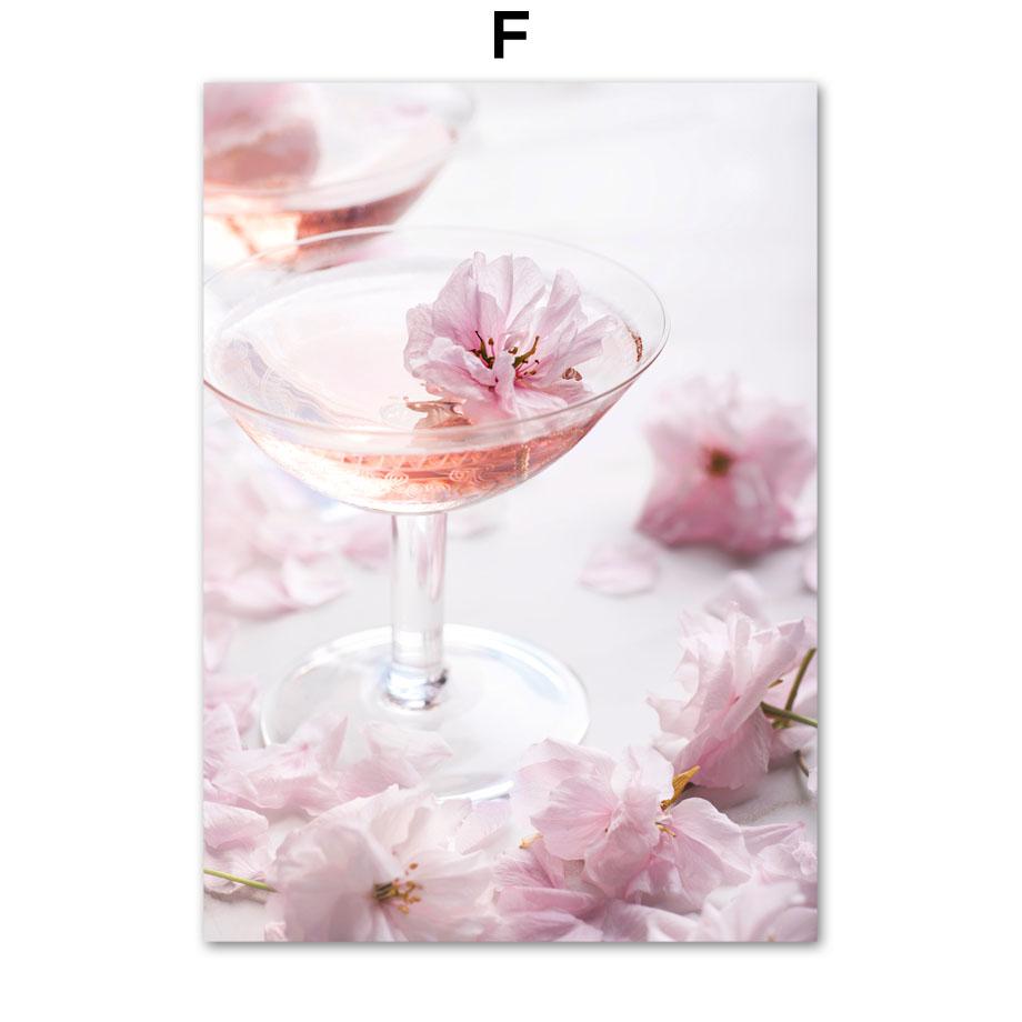 Spring Pink Rose Peony Sakura Dandelion Orchid Sparrow Car Garden Posters Flower Wall Art Canvas Painting Home Room Decor