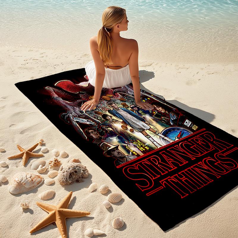 Halloween horror thriller theme Stranger Things soft beach towel outdoor camping vacation swinging beach scarf decorative blanket B17