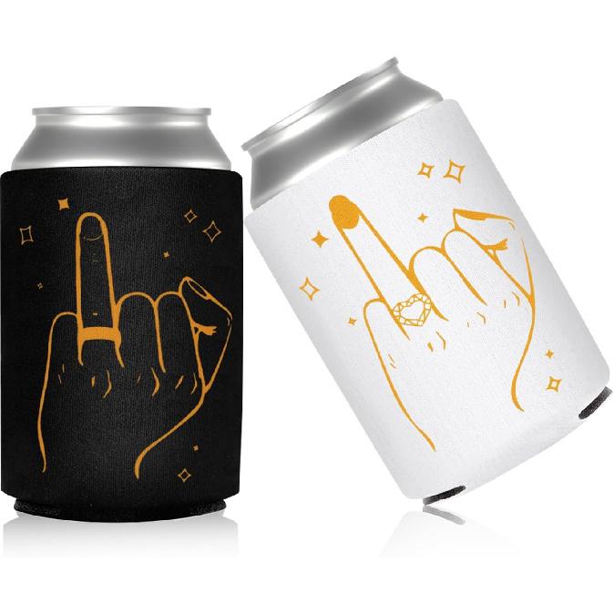 Wedding Can Cooler Sets, Personalized Wedding Gifts for Couples, Husband and Wife, Bottles and Cans Collapsible Sleeve, Neoprene Insulator Can