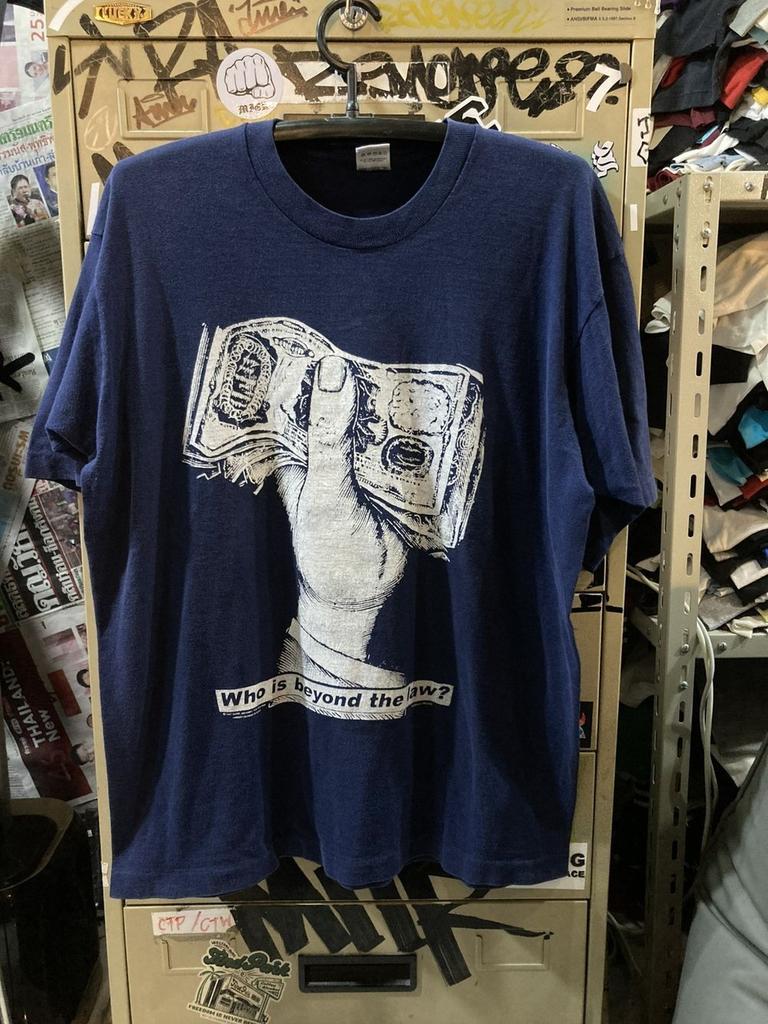 Rage against the machine rock band vintage navy t-shirt QT5164