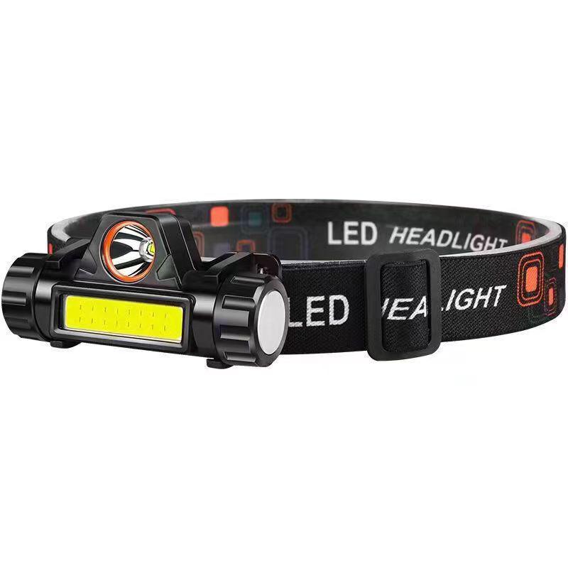 USB Rechargeable LED Headlamp with Far and Near Beam for Outdoor Activities