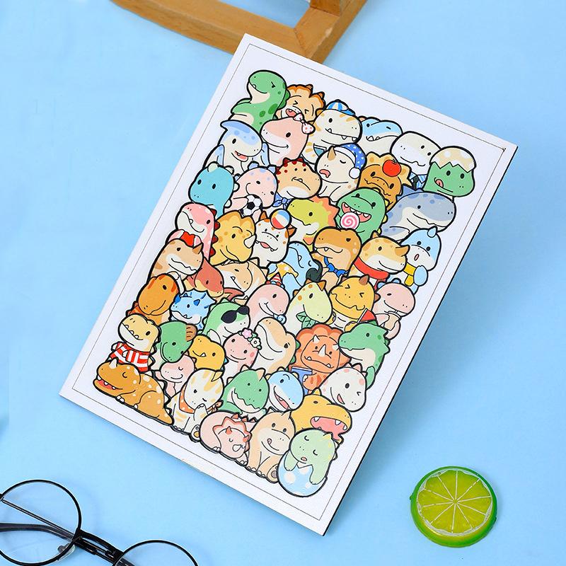 

Montessori Wooden Education Animal Puzzle for Children Cat Stacking Games Building Block Brain Puzzle Jigsaw Decoration Painting