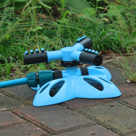 360-Degree Rotation Lawn Sprinkler with 3 Arm Leakproof Large Coverage Area Irrigation System Easy Assembly Automatic Water Sprinkler