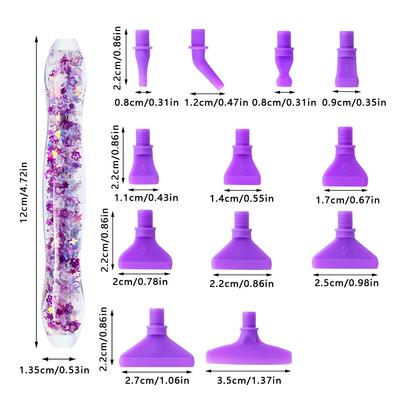 1 Set 5D Diamond Painting Pen Kit - Polyresin DIY Craft Accessories with Multi-Color Threaded Pen Tips for Creative Art Projects