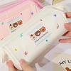 Embroidered Kawaii Pencil Bag Bear Pattern Pen Pencil Case Ins Fashion Stationery Bag  School