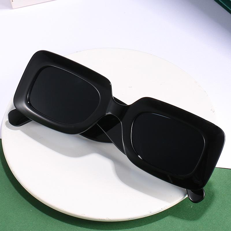 2021 Square Frame Sunglasses: European & American Wide-Leg Designer Shades for Women - Milan Fashion